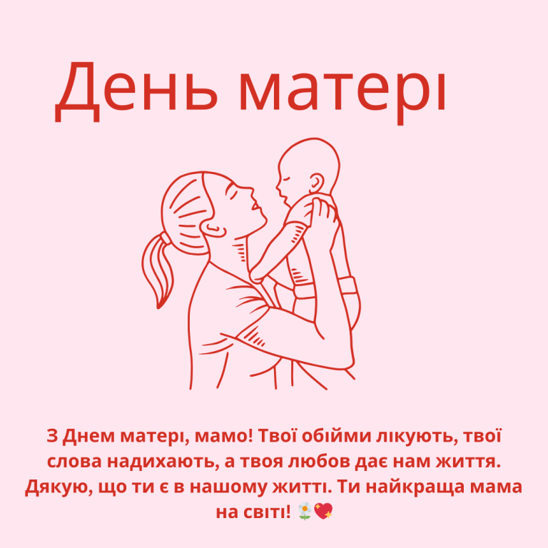 Безкоштовна листівка до Дня матері Україна