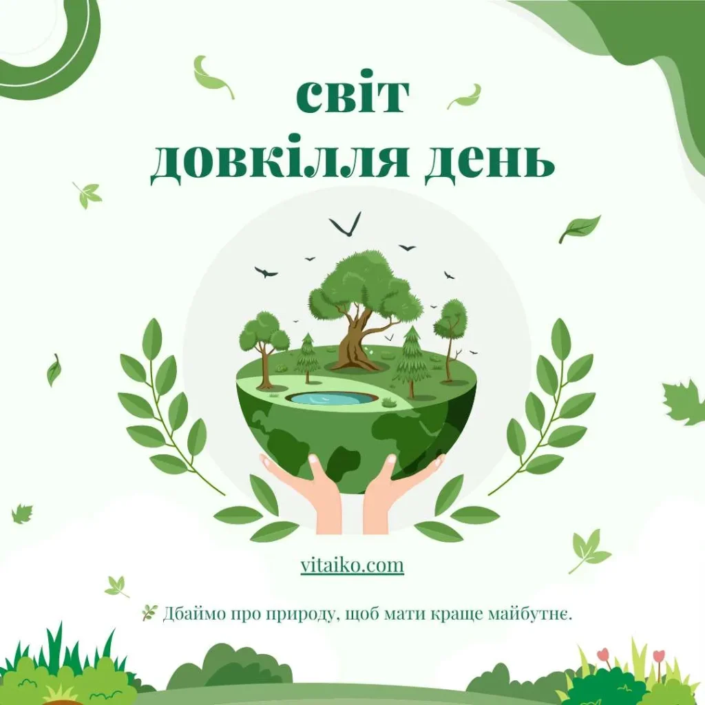 Сучасне зелене привітання до Всесвітнього дня навколишнього середовища