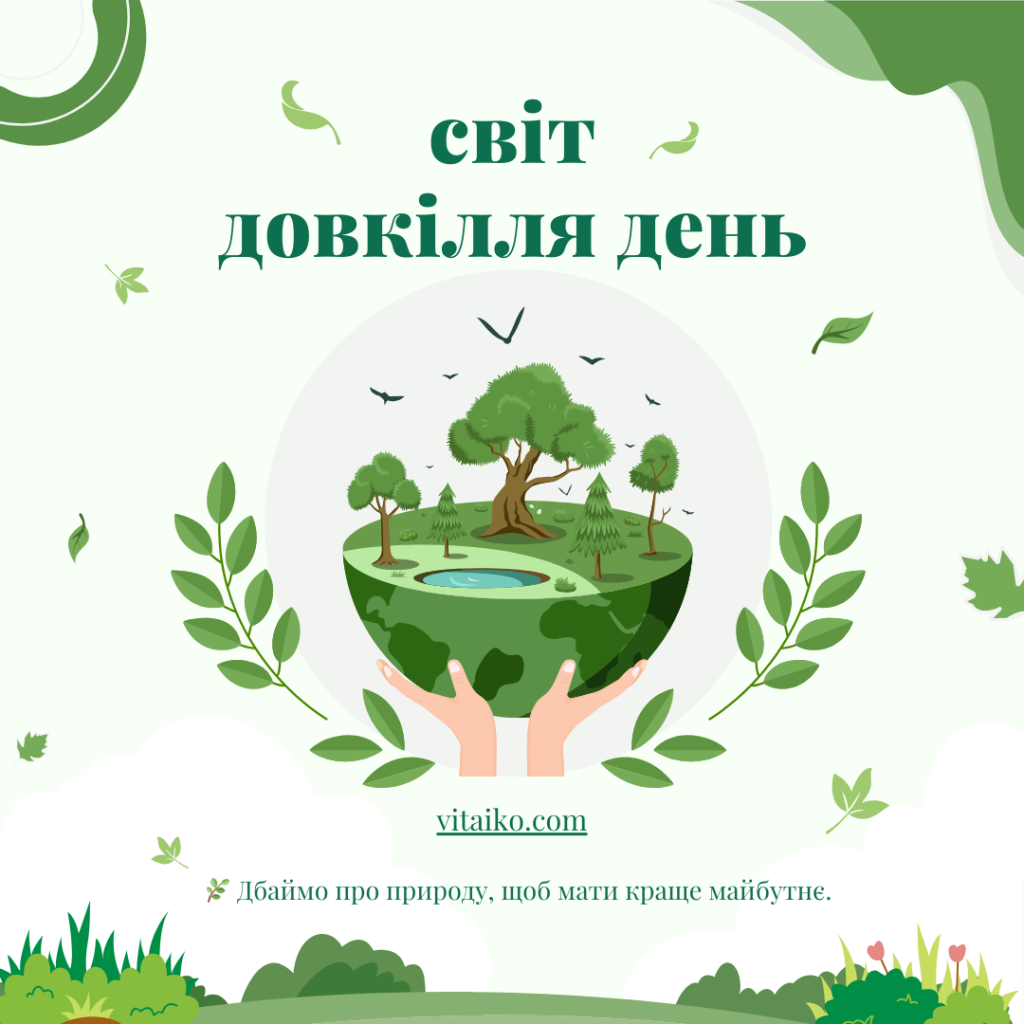 Зелений сучасний дизайн до Всесвітнього дня навколишнього середовища