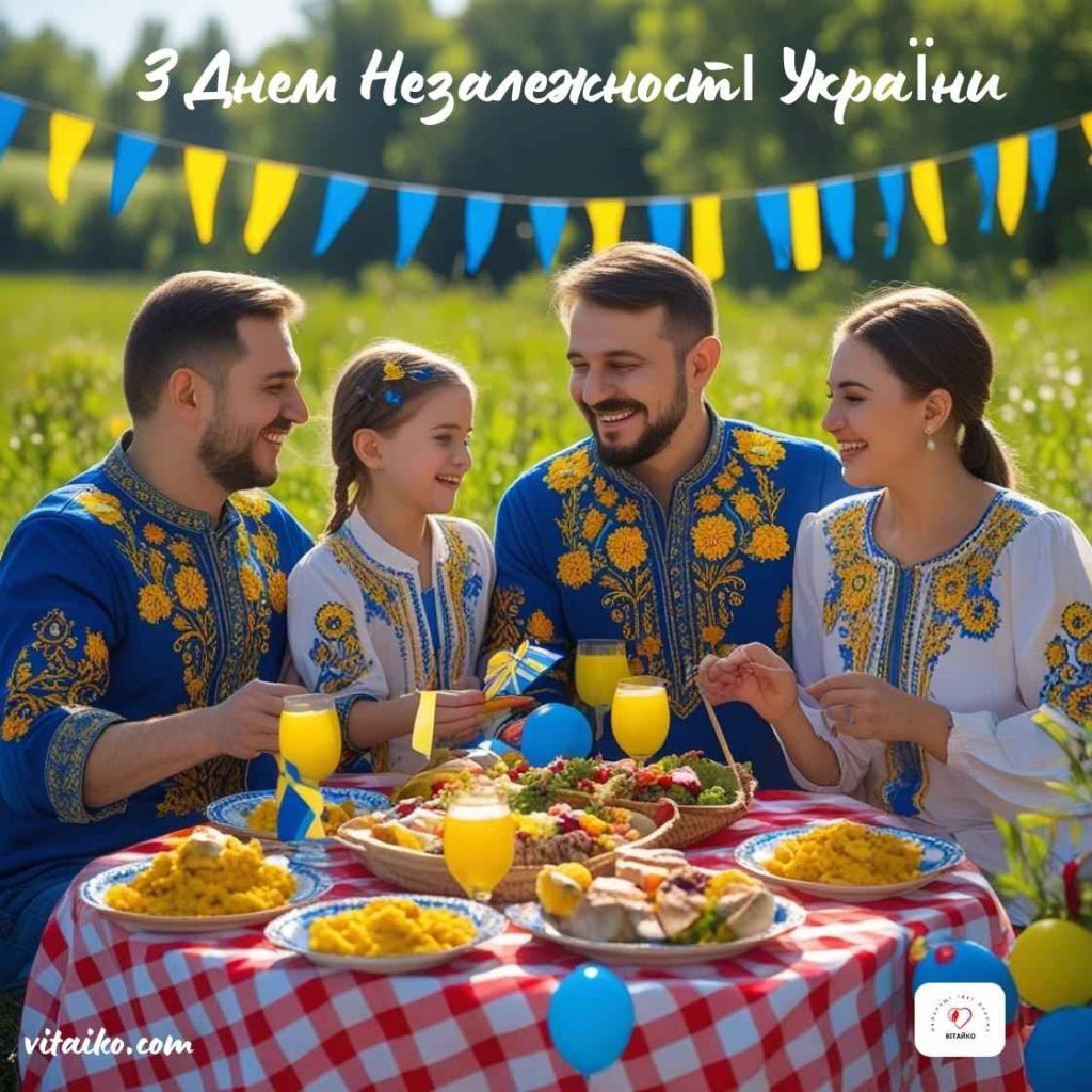 Українська родина святкує