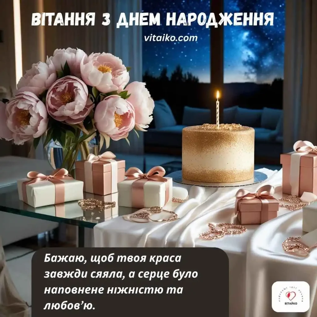Привітання з днем народження жінці