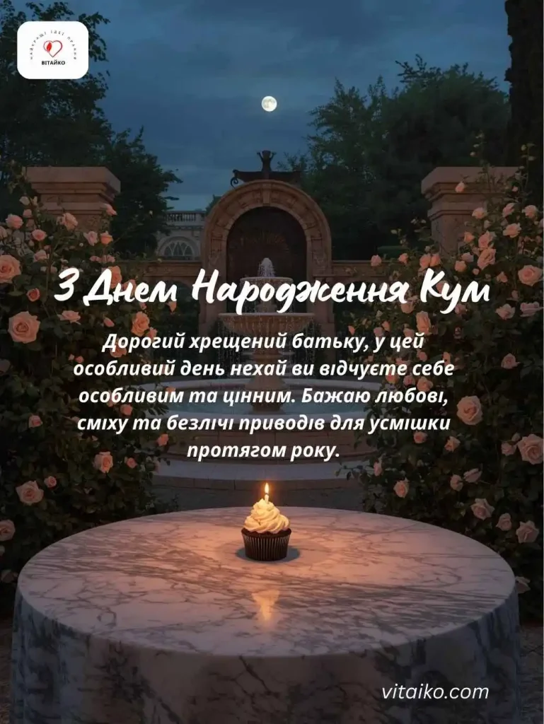 Привітання хрещеному батькові