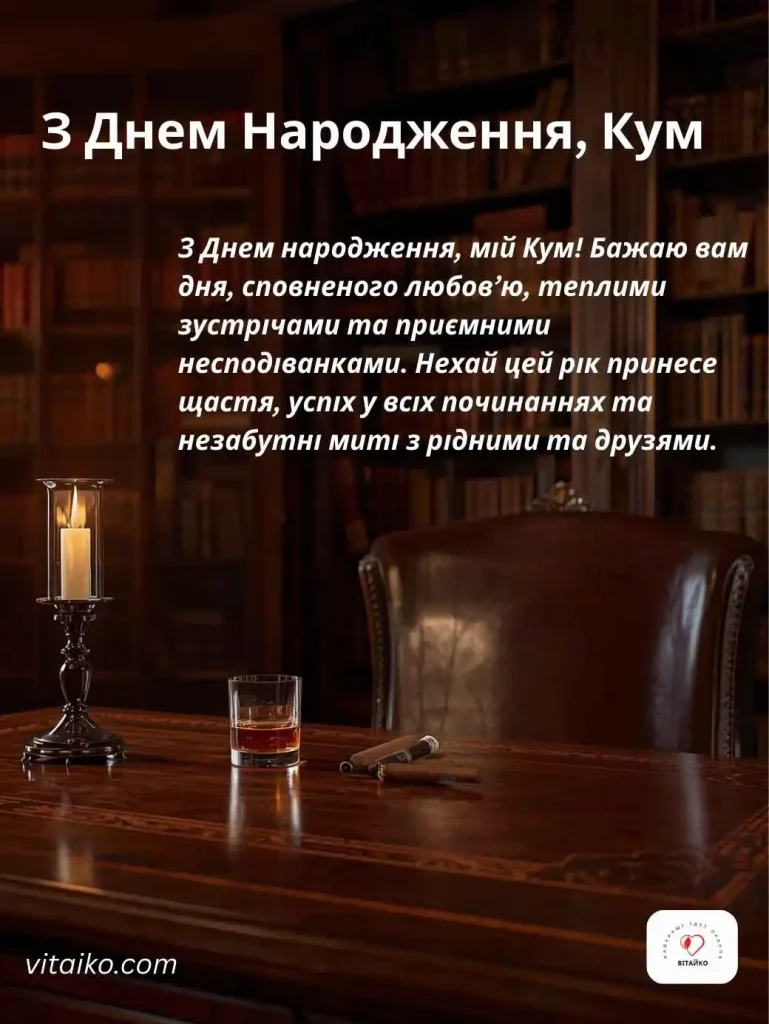 Привітання куму з Днем народження картинки